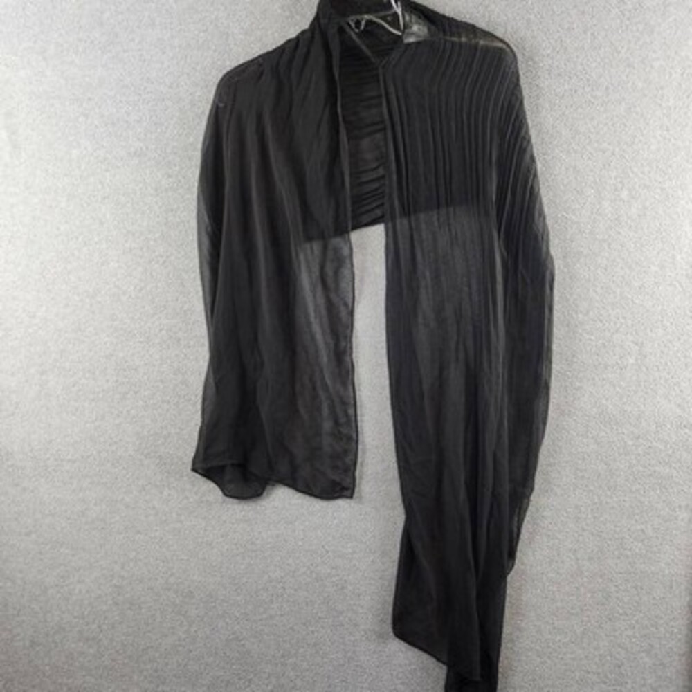 Giani Bernini Lightweight Plissé Pleated Wrap Scarf Women's One Size Black
